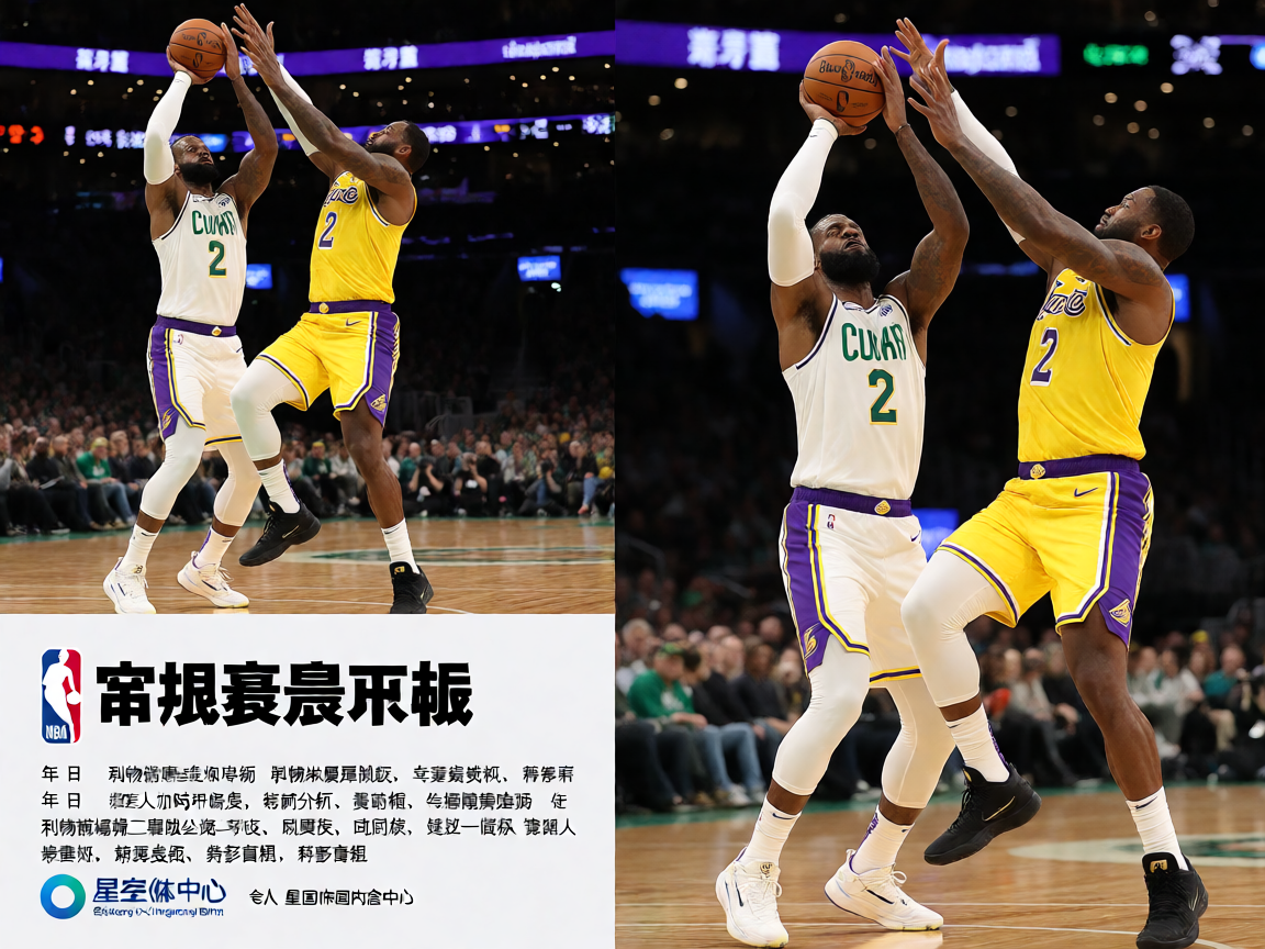 NBA常规赛湖人队比赛现场,球员激烈对抗