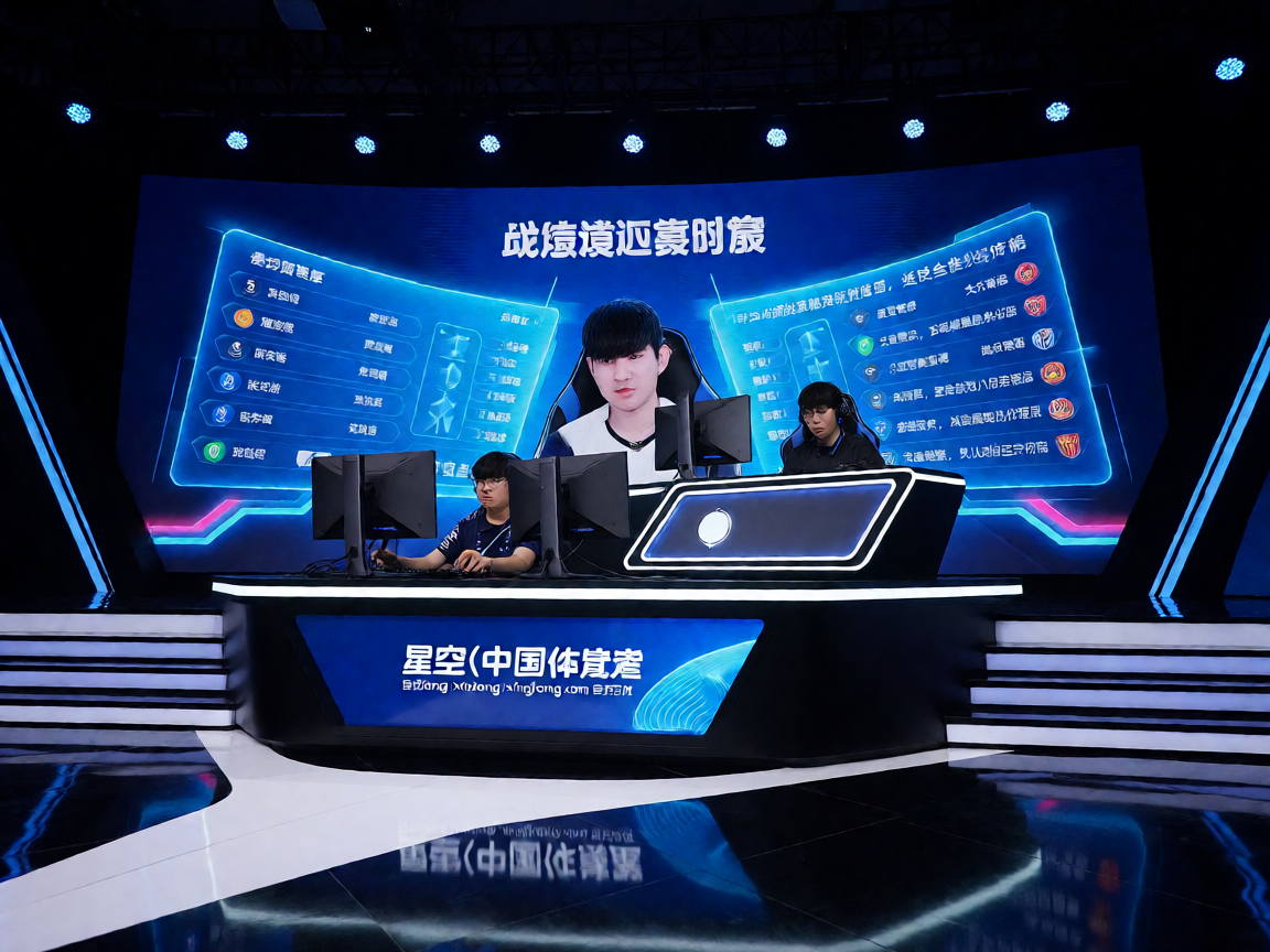 电竞比赛舞台,选手在专业电竞场馆内竞技